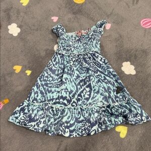 Juicy Couture Blue and White Patterned Kids Dress